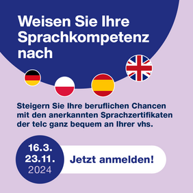 Nachweis Sprachkompetenz, Fremdsprachenprüfungen, Zertifikate, Termine